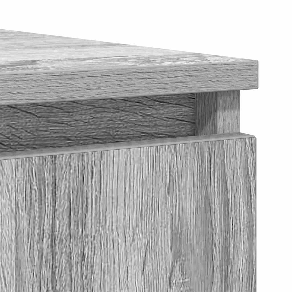 Dressoir met lades 100,5x35x98,5 cm spaanplaat grijs Sonoma is nu te koop bij PeponiXL, paradijselijk wonen!