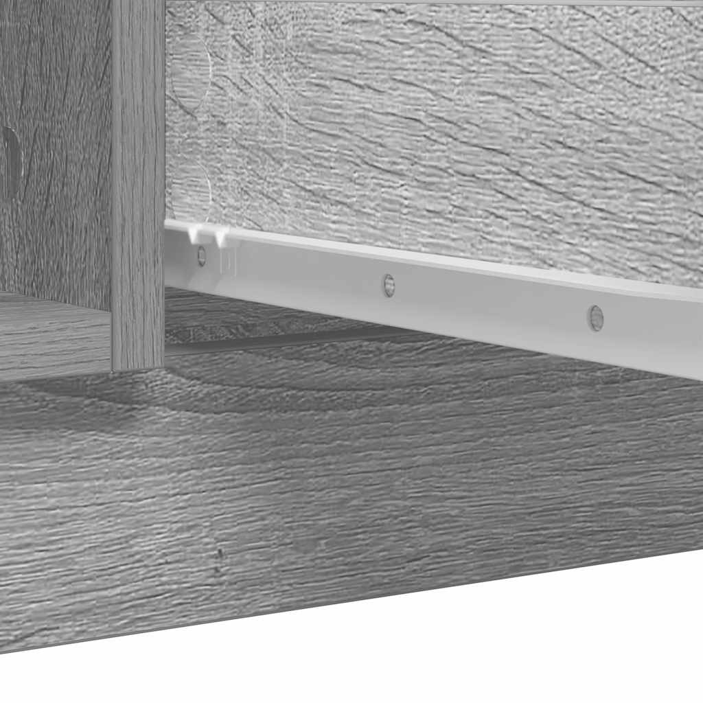 Dressoir met lades 100,5x35x98,5 cm spaanplaat grijs Sonoma is nu te koop bij PeponiXL, paradijselijk wonen!