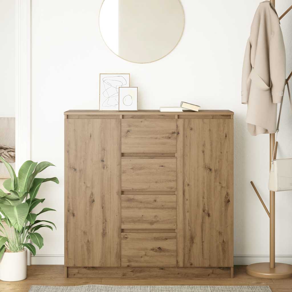 Dressoir met lades 100,5x35x98,5 cm spaanplaat artisanaal is nu te koop bij PeponiXL, paradijselijk wonen!