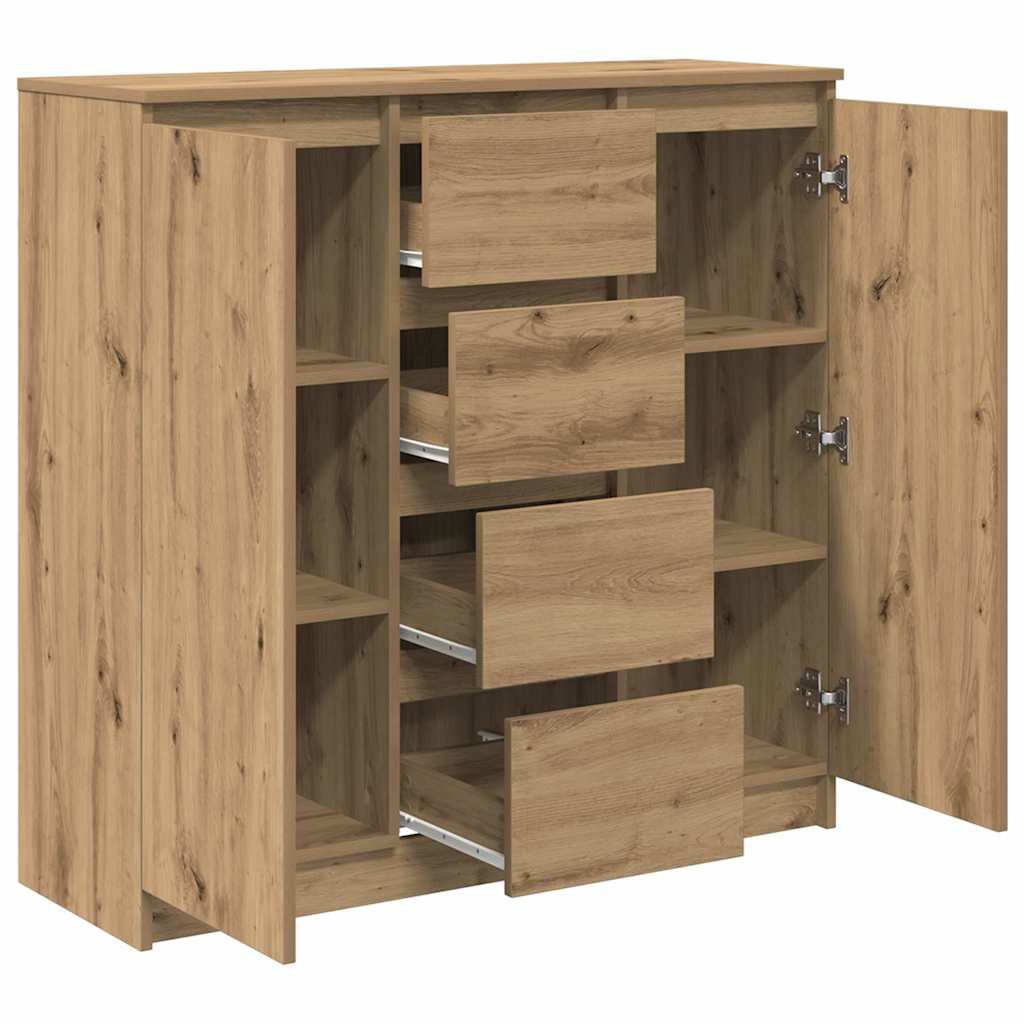 Dressoir met lades 100,5x35x98,5 cm spaanplaat artisanaal is nu te koop bij PeponiXL, paradijselijk wonen!