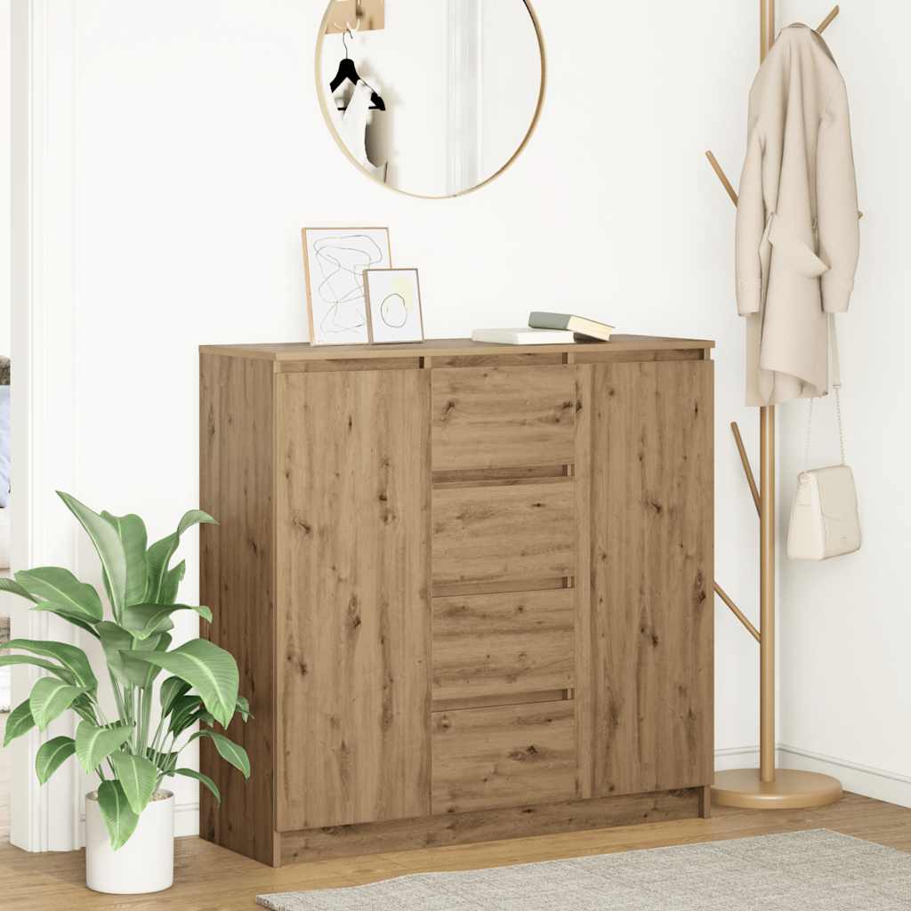 Dressoir met lades 100,5x35x98,5 cm spaanplaat artisanaal is nu te koop bij PeponiXL, paradijselijk wonen!