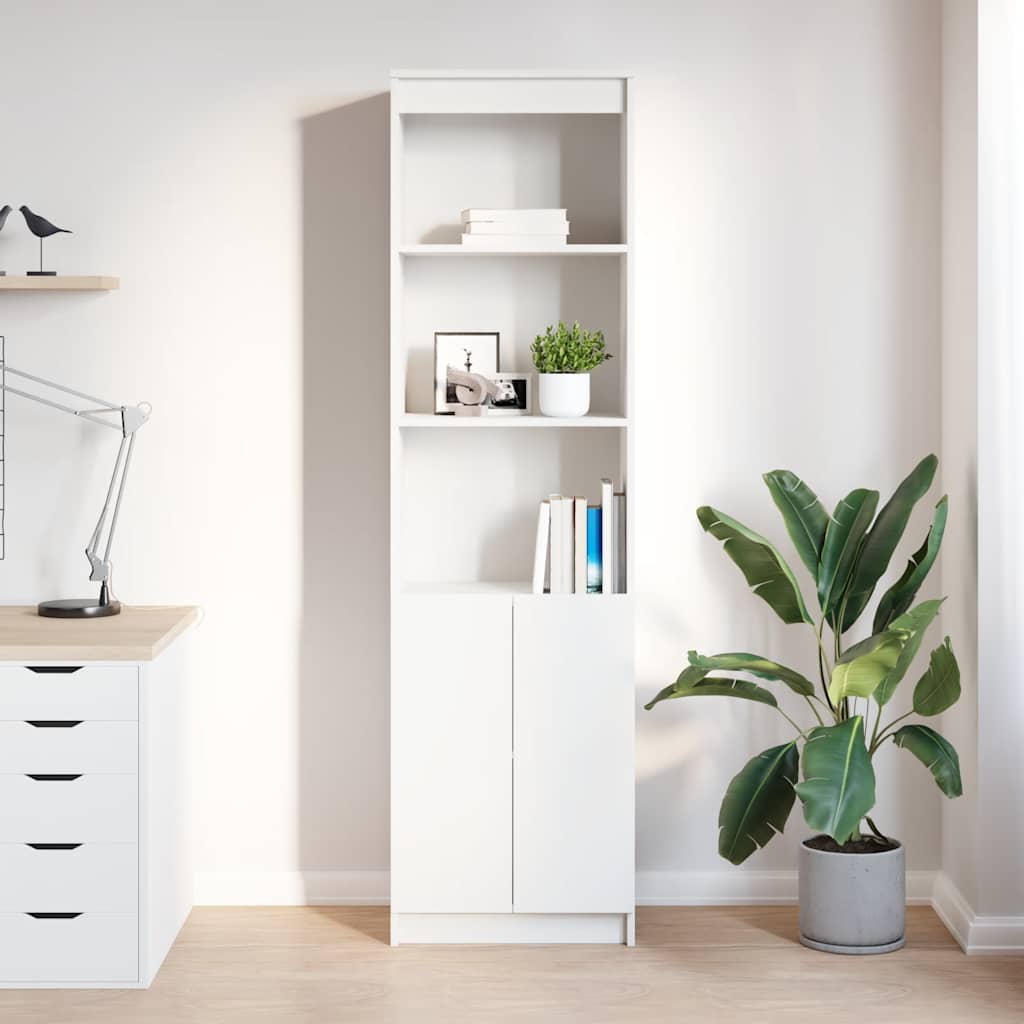 Highboard 50x35x180 cm spaanplaat wit is nu te koop bij PeponiXL, paradijselijk wonen!