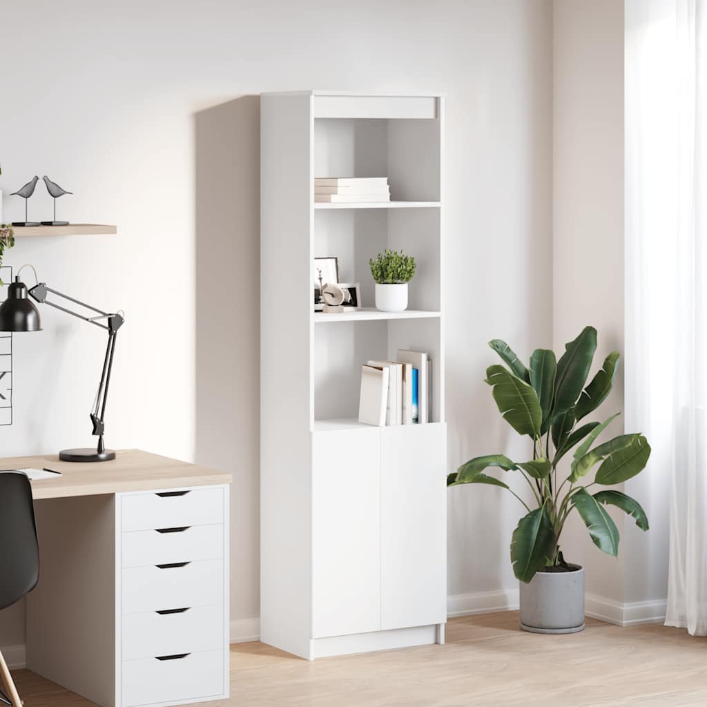 Highboard 50x35x180 cm spaanplaat wit is nu te koop bij PeponiXL, paradijselijk wonen!