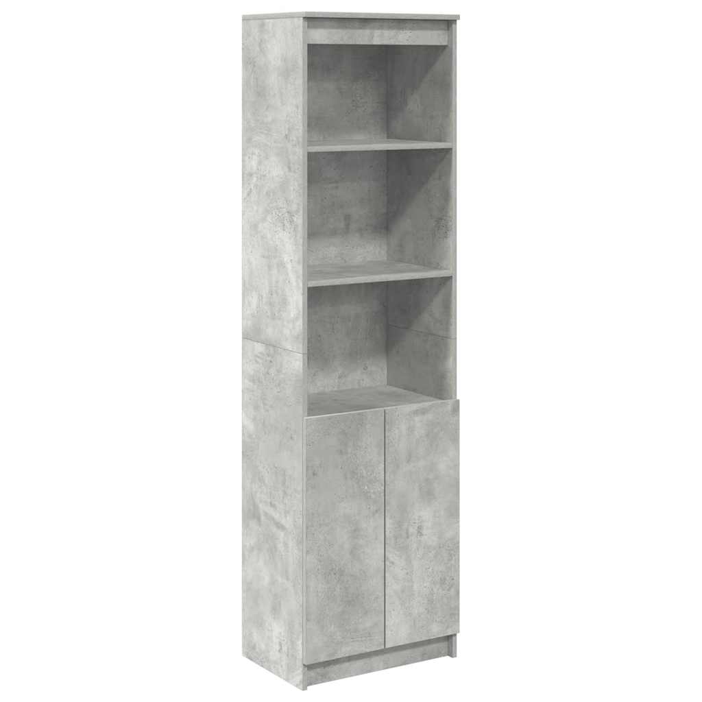 Highboard 50x35x180 cm spaanplaat betongrijs