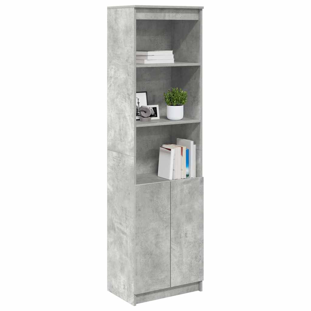 Highboard 50x35x180 cm spaanplaat betongrijs