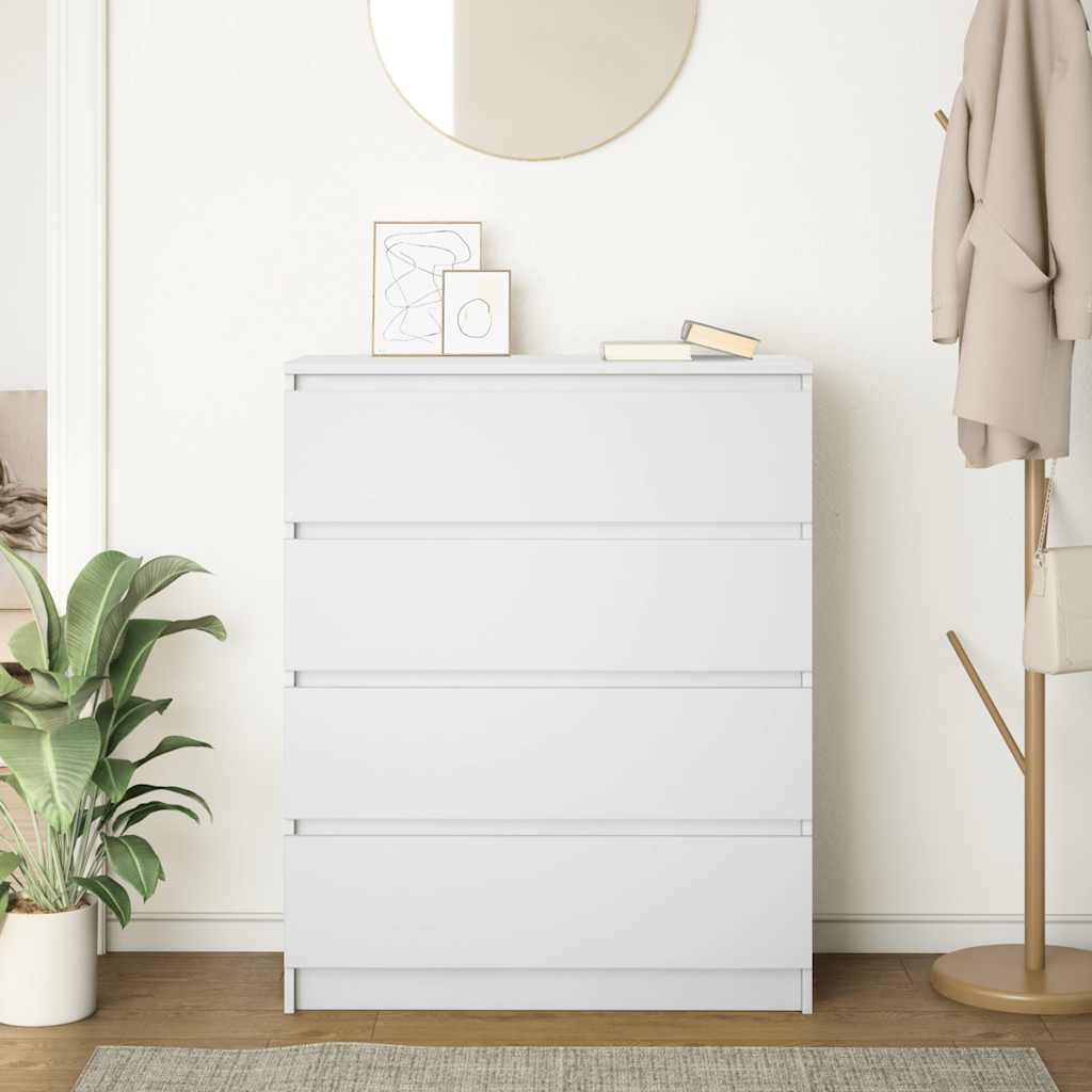 Dressoir 80x35x99 cm bewerkt hout wit is nu te koop bij PeponiXL, paradijselijk wonen!