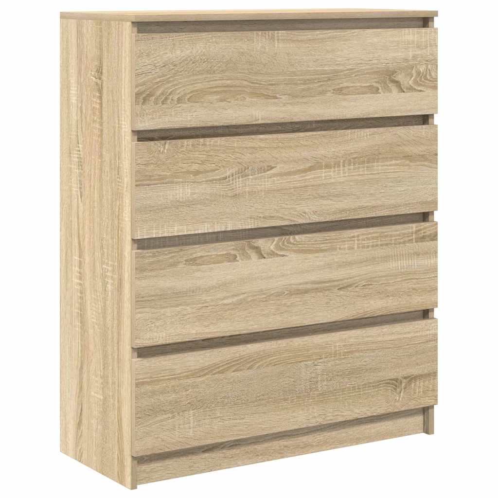 Dressoir 80x35x99 cm spaanplaat Sonoma eikenkleurig is nu te koop bij PeponiXL, paradijselijk wonen!