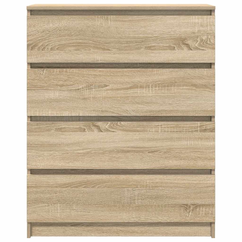 Dressoir 80x35x99 cm spaanplaat Sonoma eikenkleurig is nu te koop bij PeponiXL, paradijselijk wonen!