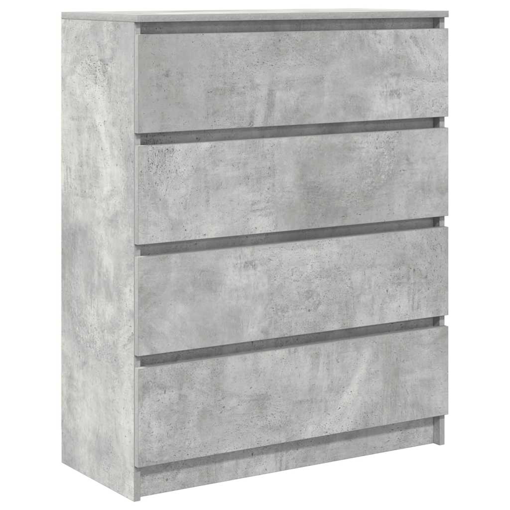 Dressoir 80x35x99 cm spaanplaat betongrijs is nu te koop bij PeponiXL, paradijselijk wonen!