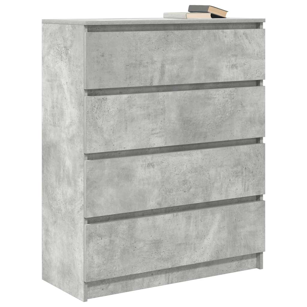 Dressoir 80x35x99 cm spaanplaat betongrijs is nu te koop bij PeponiXL, paradijselijk wonen!