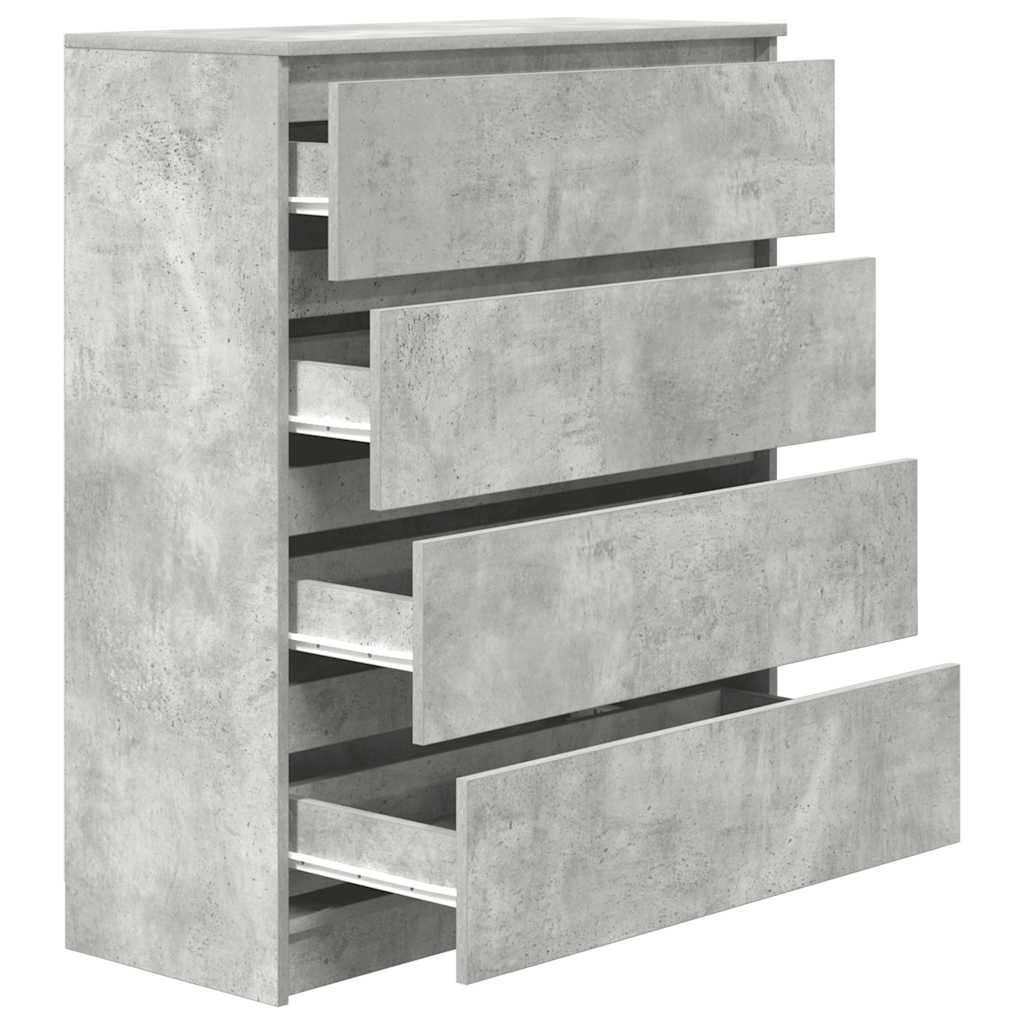 Dressoir 80x35x99 cm spaanplaat betongrijs is nu te koop bij PeponiXL, paradijselijk wonen!