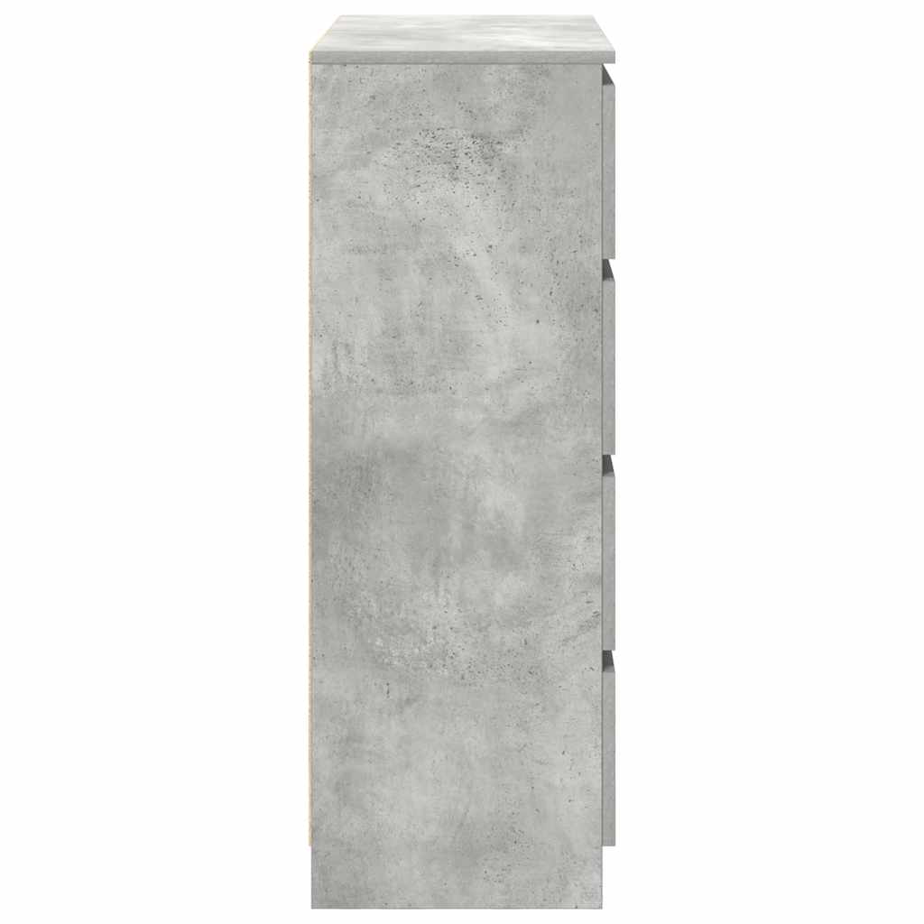 Dressoir 80x35x99 cm spaanplaat betongrijs is nu te koop bij PeponiXL, paradijselijk wonen!