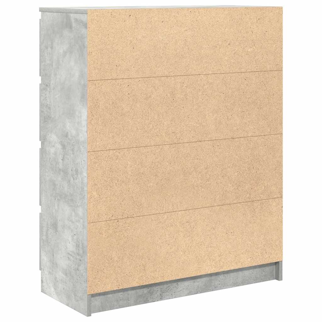 Dressoir 80x35x99 cm spaanplaat betongrijs is nu te koop bij PeponiXL, paradijselijk wonen!