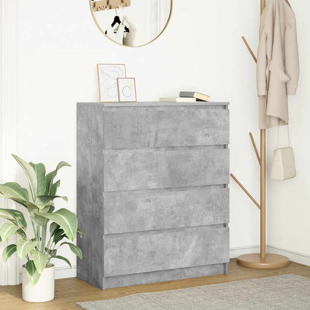 Dressoir 80x35x99 cm spaanplaat betongrijs is nu te koop bij PeponiXL, paradijselijk wonen!