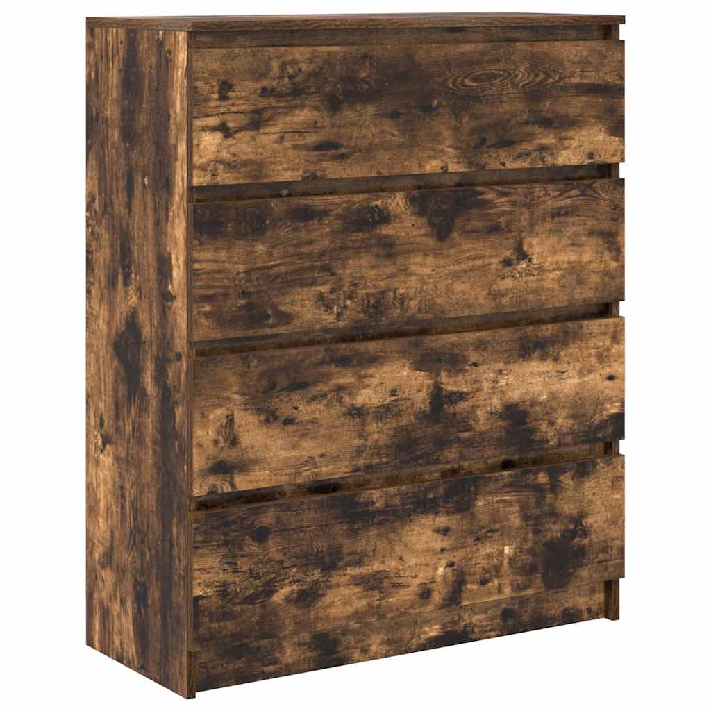 Dressoir 80x35x99 cm spaanplaat gerookt eikenkleurig is nu te koop bij PeponiXL, paradijselijk wonen!