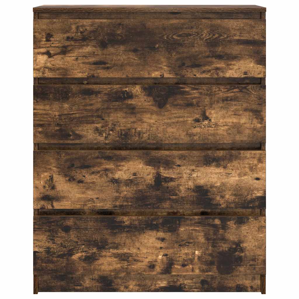 Dressoir 80x35x99 cm spaanplaat gerookt eikenkleurig is nu te koop bij PeponiXL, paradijselijk wonen!