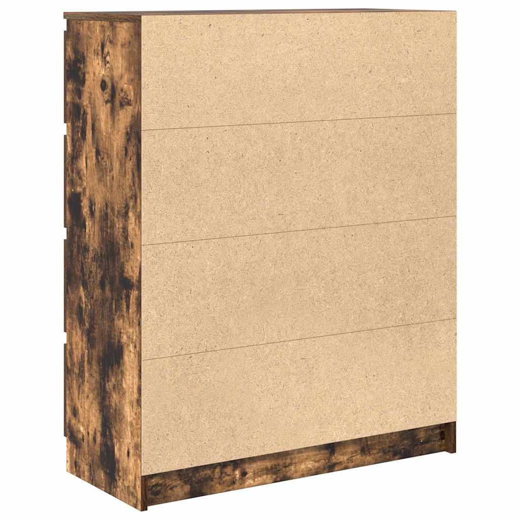 Dressoir 80x35x99 cm spaanplaat gerookt eikenkleurig is nu te koop bij PeponiXL, paradijselijk wonen!