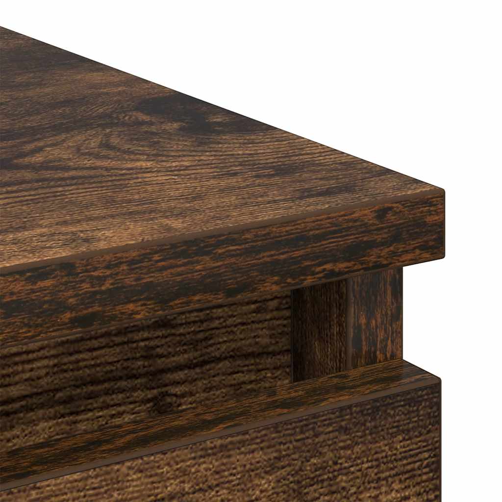 Dressoir 80x35x99 cm spaanplaat gerookt eikenkleurig is nu te koop bij PeponiXL, paradijselijk wonen!