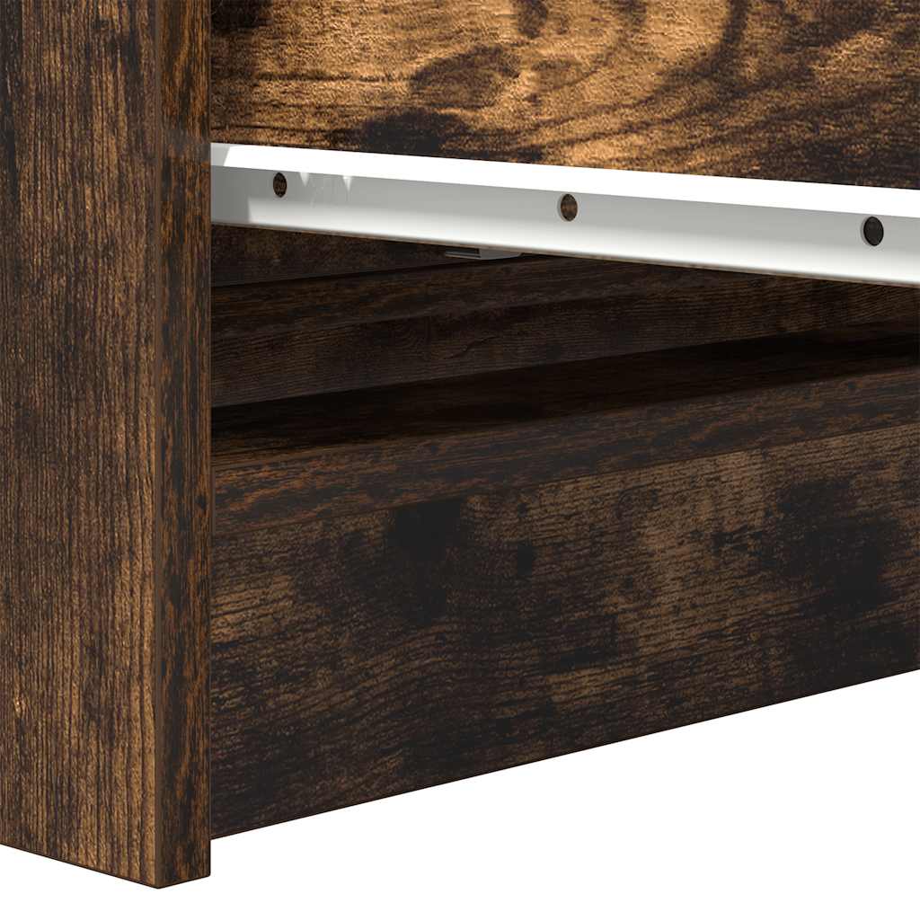 Dressoir 80x35x99 cm spaanplaat gerookt eikenkleurig is nu te koop bij PeponiXL, paradijselijk wonen!