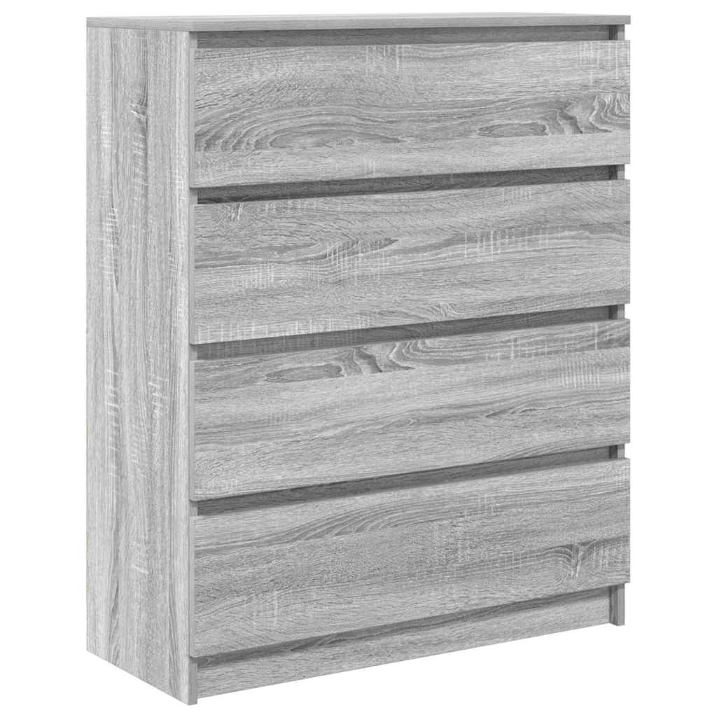 Dressoir 80x35x99 cm spaanplaat grijs sonoma is nu te koop bij PeponiXL, paradijselijk wonen!