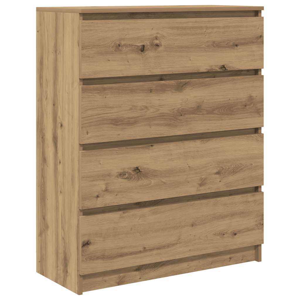 Dressoir 80x35x99 cm spaanplaat artisan eikenkleurig is nu te koop bij PeponiXL, paradijselijk wonen!