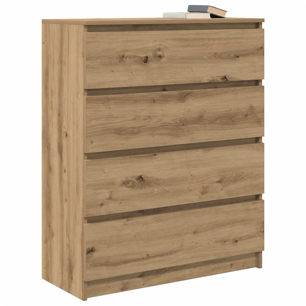 Dressoir 80x35x99 cm spaanplaat artisan eikenkleurig is nu te koop bij PeponiXL, paradijselijk wonen!