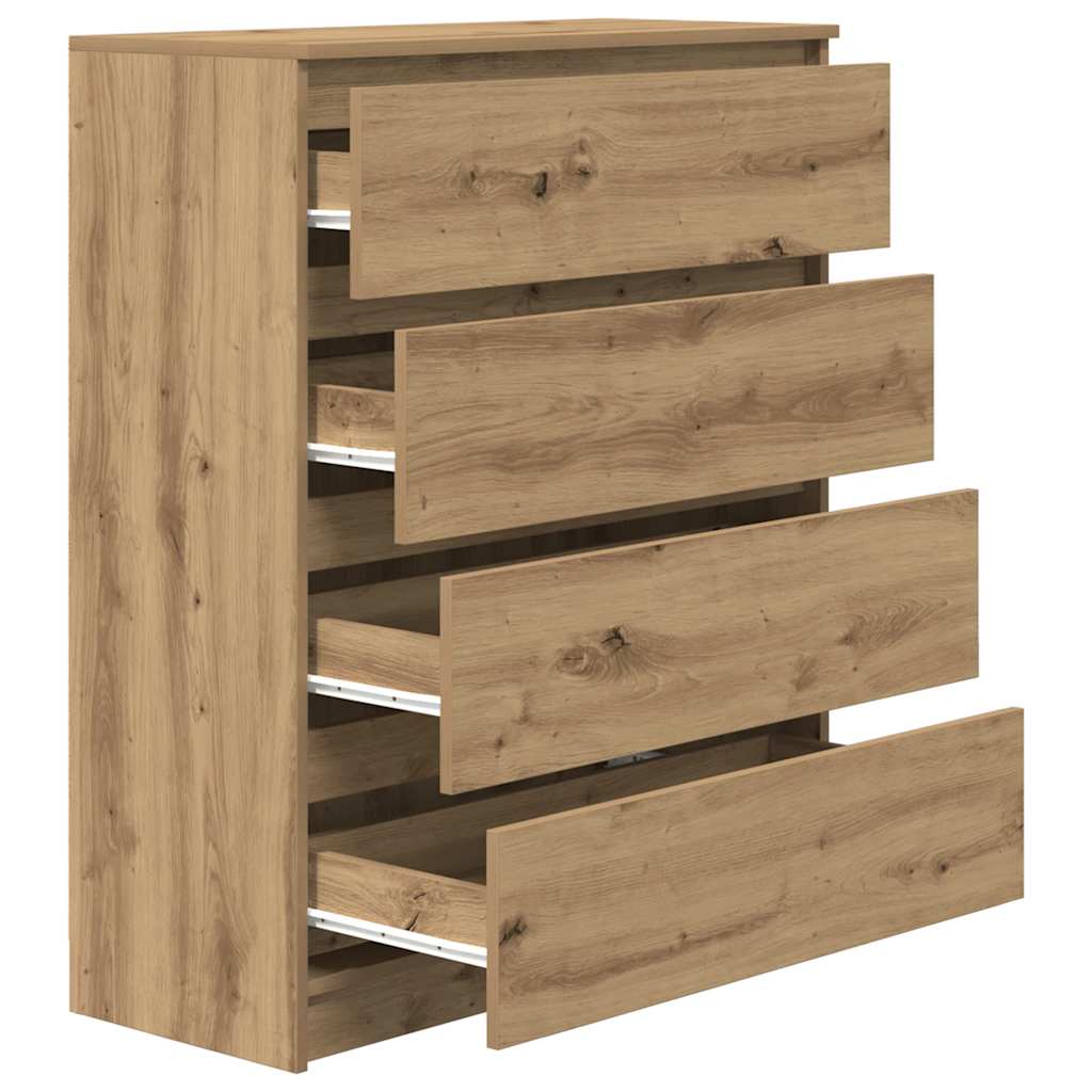 Dressoir 80x35x99 cm spaanplaat artisan eikenkleurig is nu te koop bij PeponiXL, paradijselijk wonen!