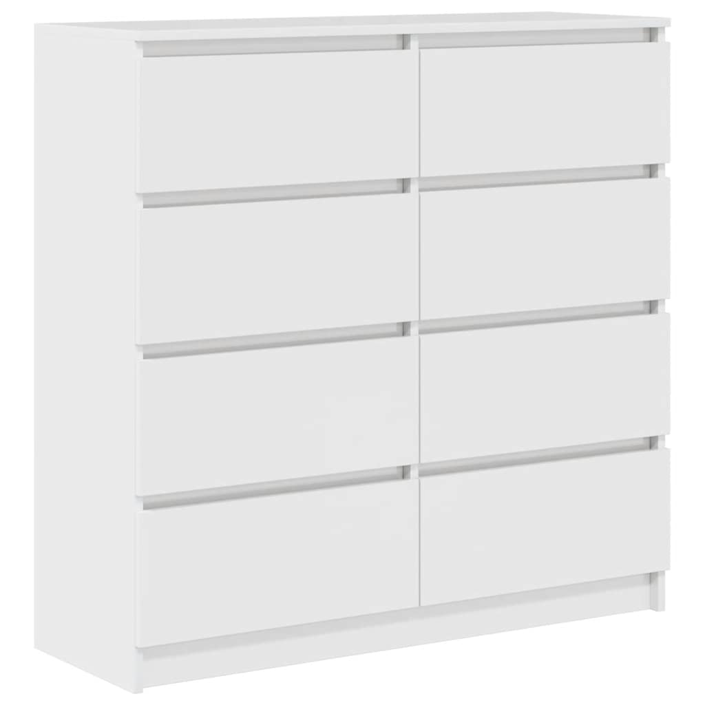 Dressoir 100x35x99 cm bewerkt hout wit is nu te koop bij PeponiXL, paradijselijk wonen!
