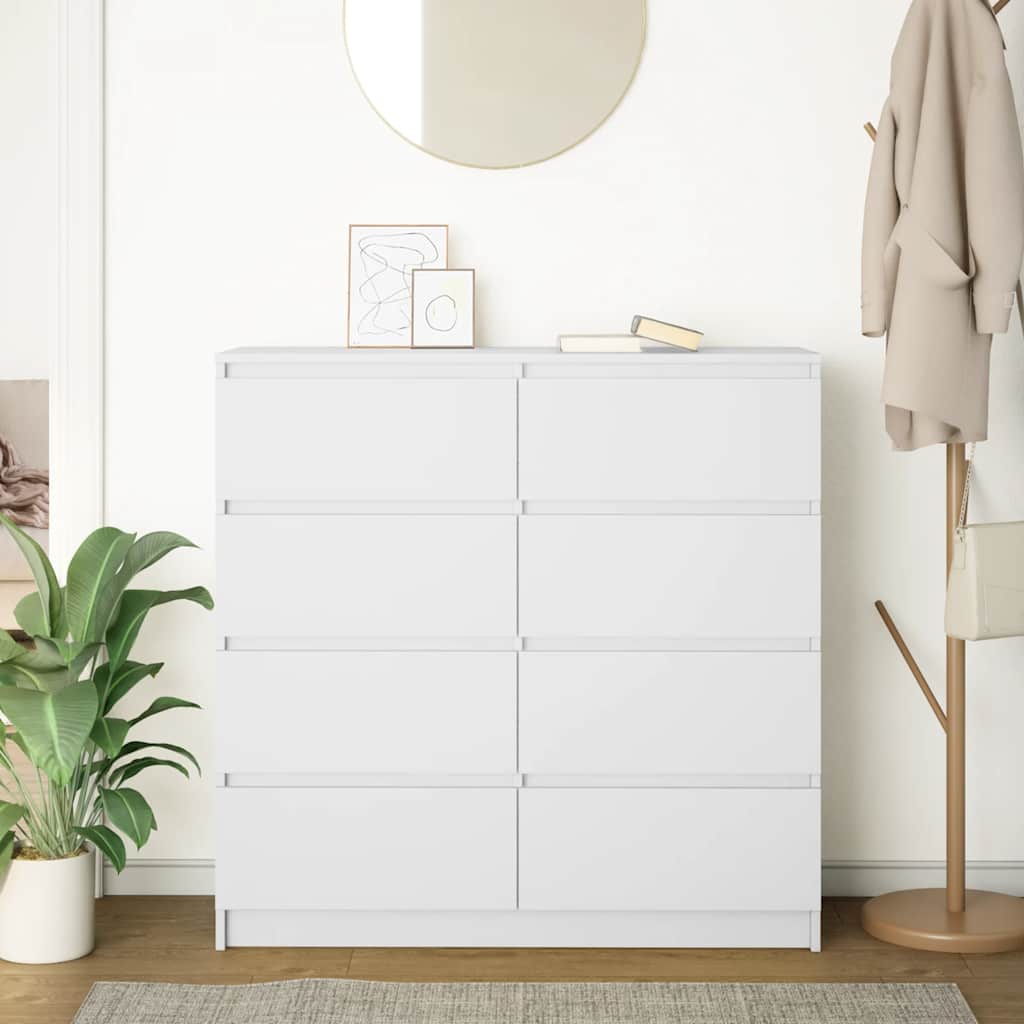 Dressoir 100x35x99 cm bewerkt hout wit is nu te koop bij PeponiXL, paradijselijk wonen!