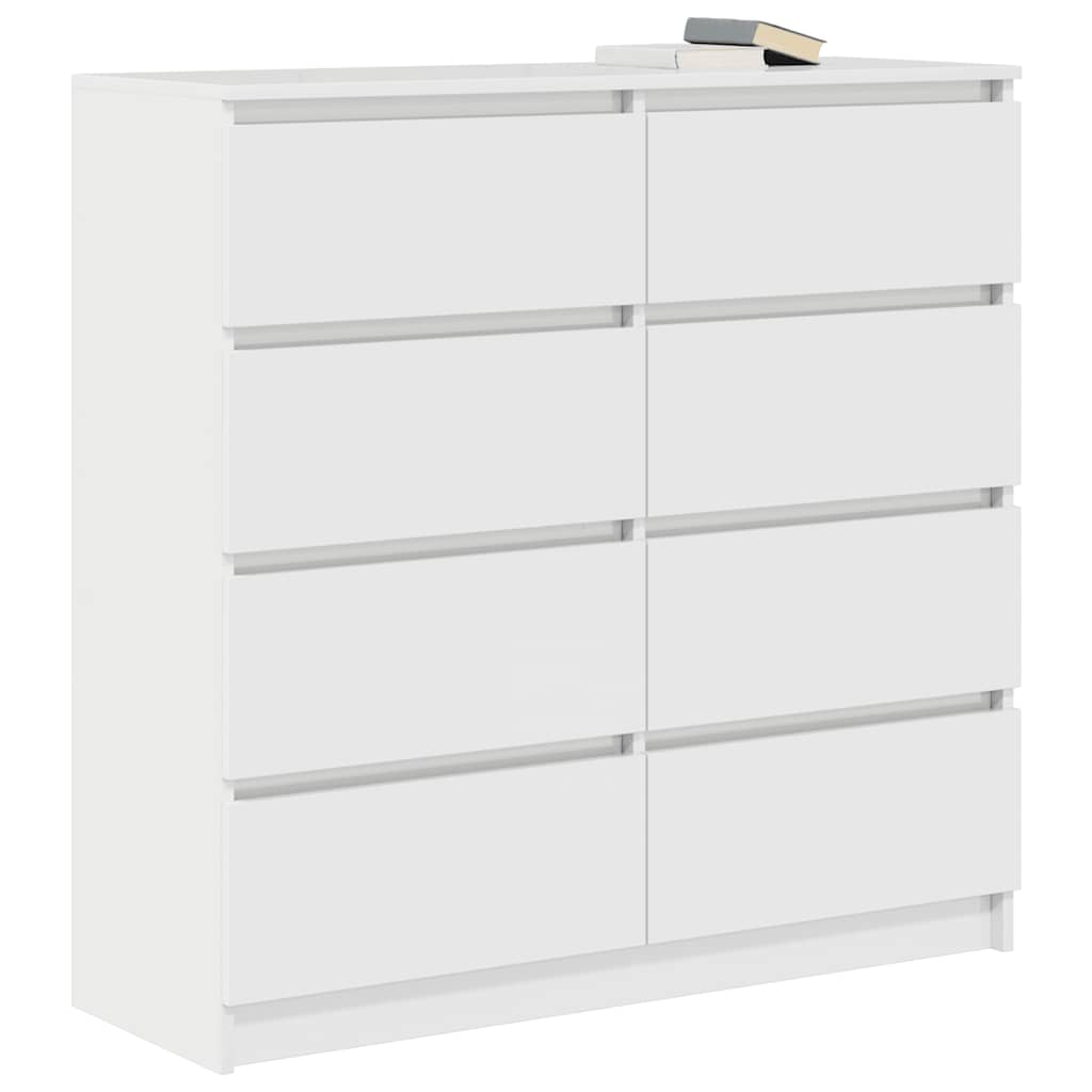 Dressoir 100x35x99 cm bewerkt hout wit is nu te koop bij PeponiXL, paradijselijk wonen!