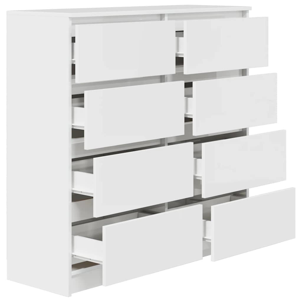 Dressoir 100x35x99 cm bewerkt hout wit is nu te koop bij PeponiXL, paradijselijk wonen!
