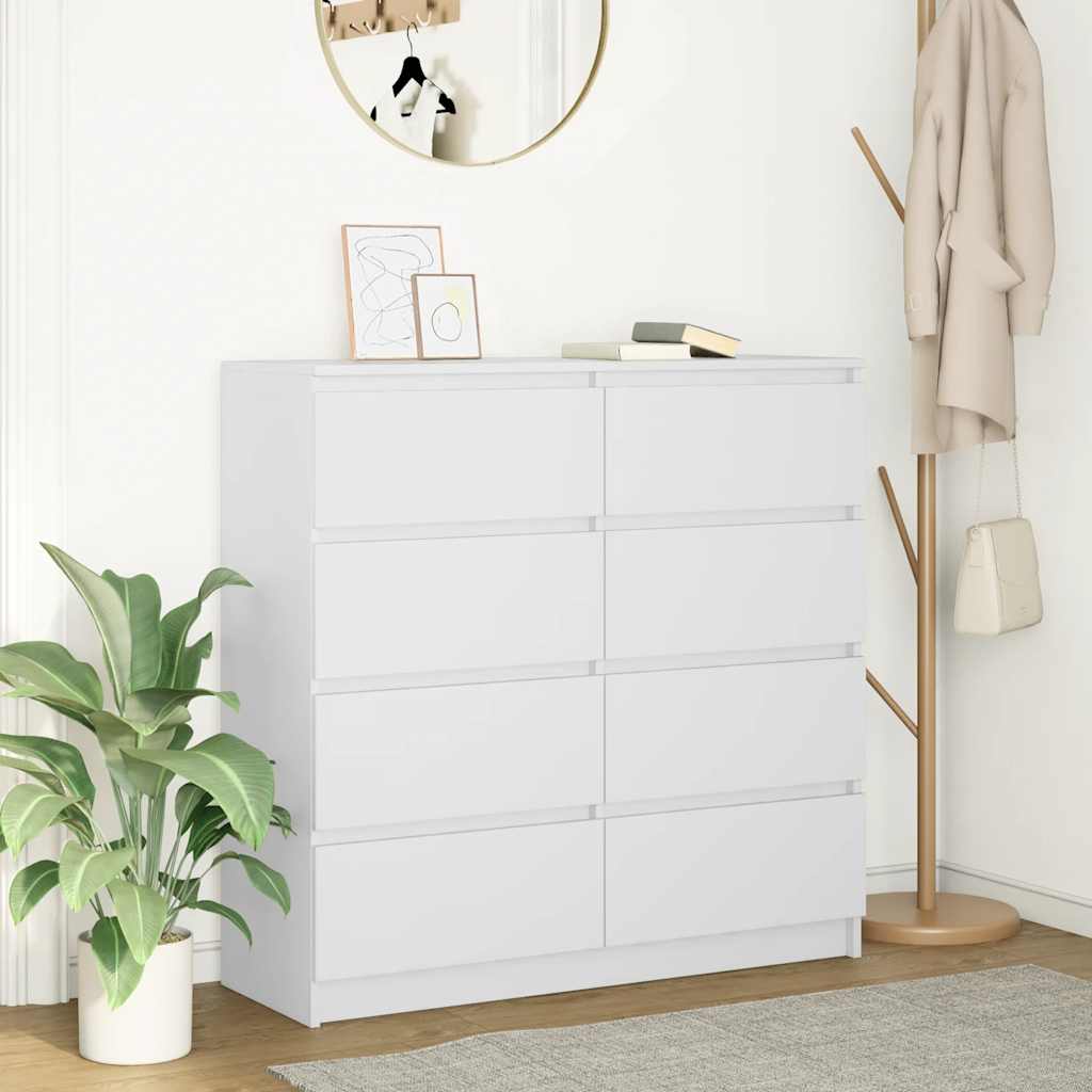 Dressoir 100x35x99 cm bewerkt hout wit is nu te koop bij PeponiXL, paradijselijk wonen!