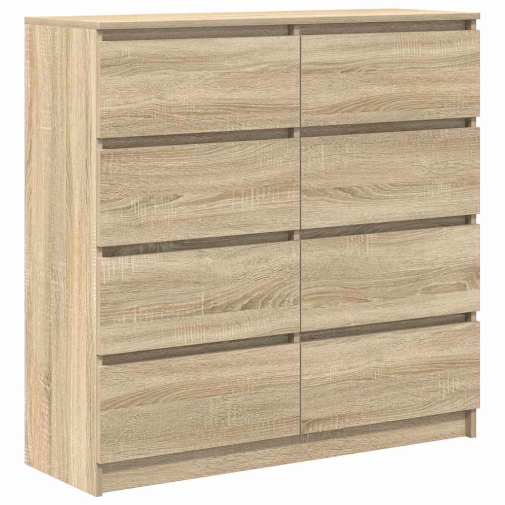 Dressoir 100x35x99 cm bewerkt hout sonoma eikenkleurig is nu te koop bij PeponiXL, paradijselijk wonen!