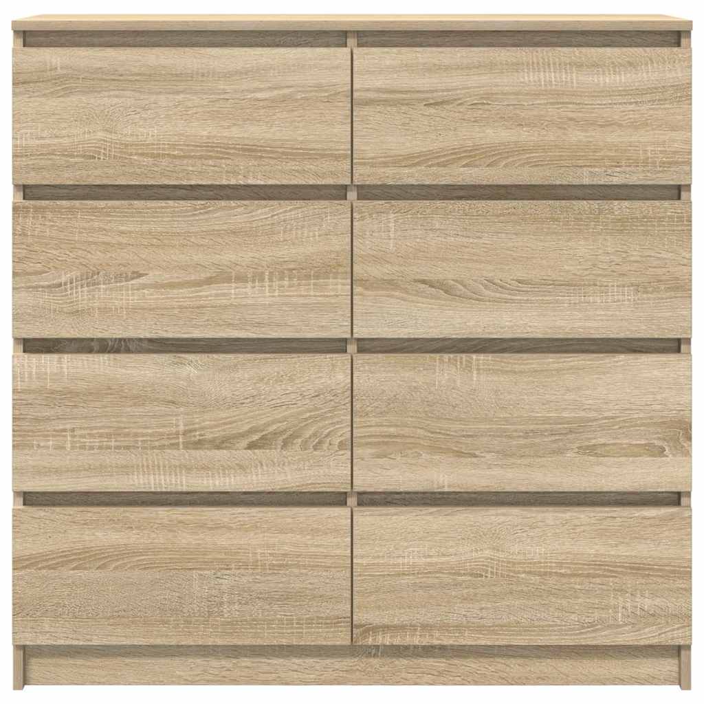 Dressoir 100x35x99 cm bewerkt hout sonoma eikenkleurig is nu te koop bij PeponiXL, paradijselijk wonen!