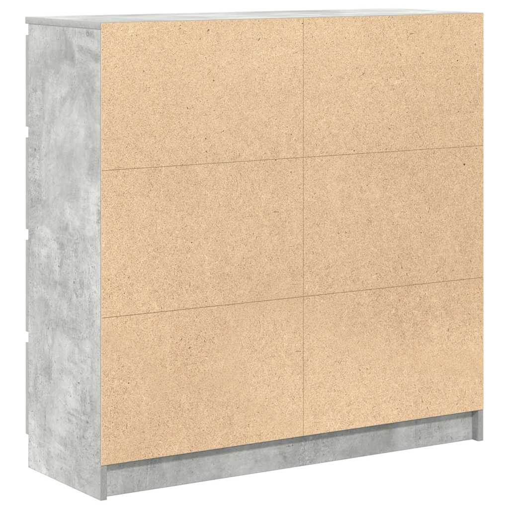 Dressoir 100x35x99 cm bewerkt hout betongrijs is nu te koop bij PeponiXL, paradijselijk wonen!