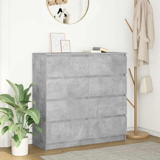 Dressoir 100x35x99 cm bewerkt hout betongrijs is nu te koop bij PeponiXL, paradijselijk wonen!
