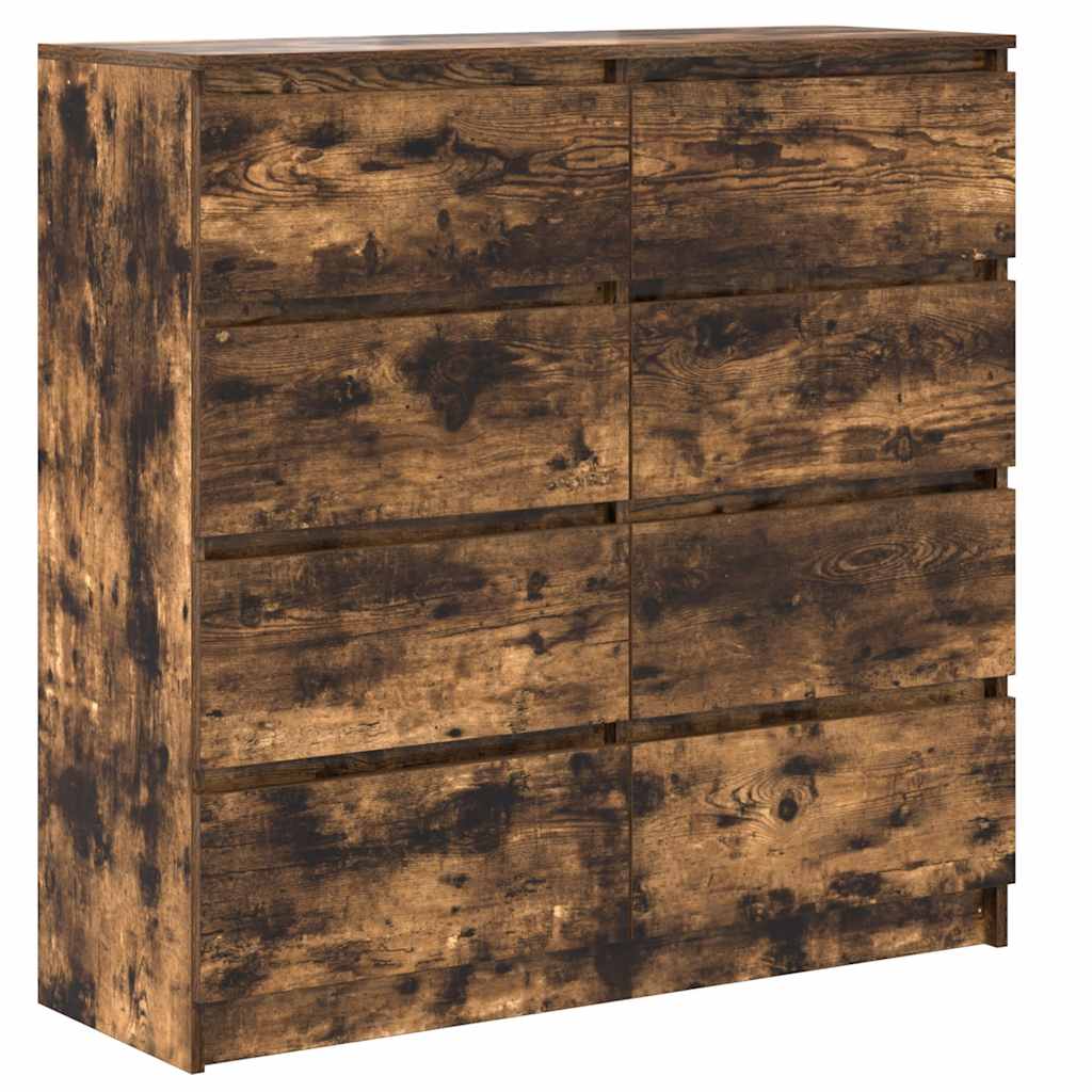 Dressoir 100x35x99 cm bewerkt hout gerookt eikenkleurig is nu te koop bij PeponiXL, paradijselijk wonen!