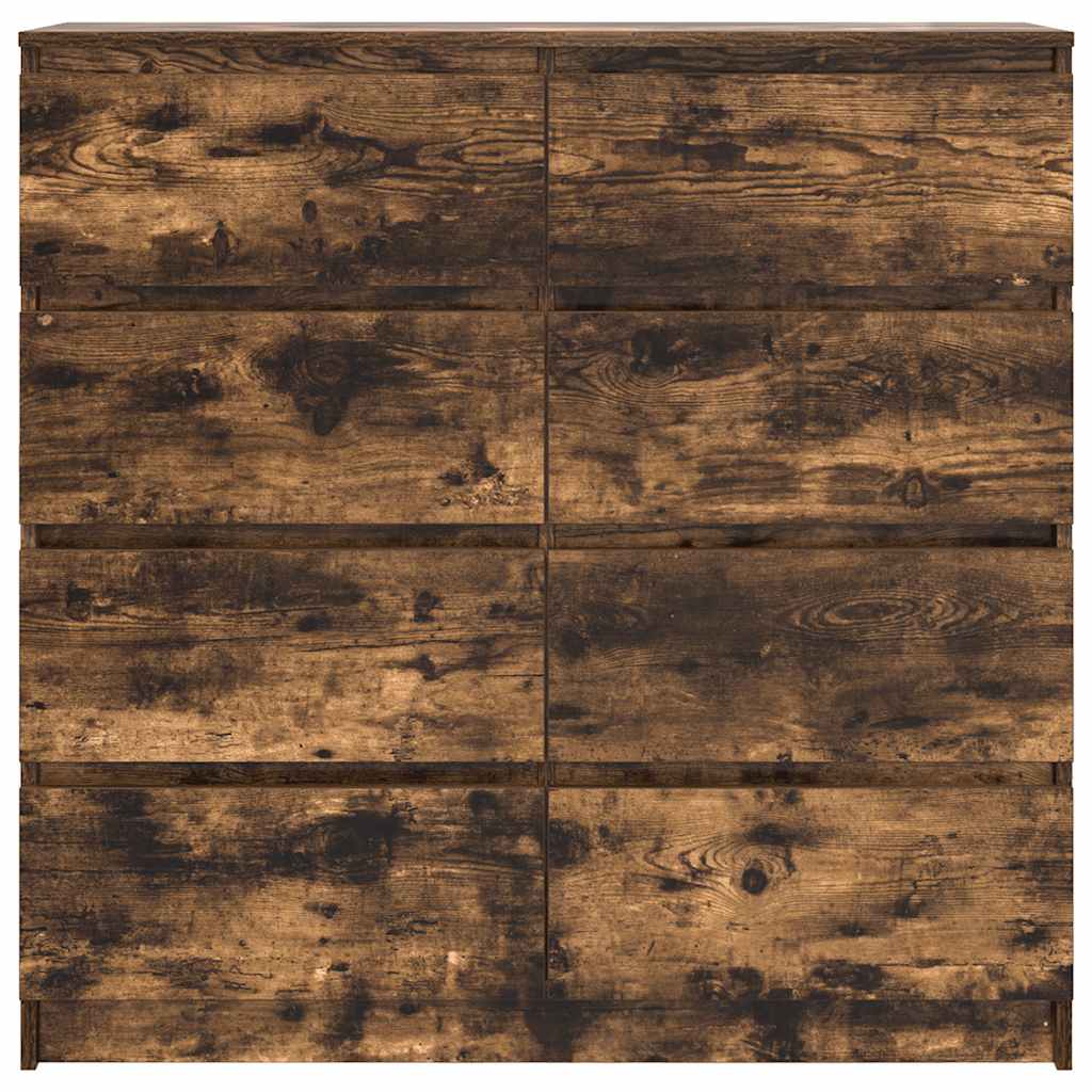 Dressoir 100x35x99 cm bewerkt hout gerookt eikenkleurig is nu te koop bij PeponiXL, paradijselijk wonen!