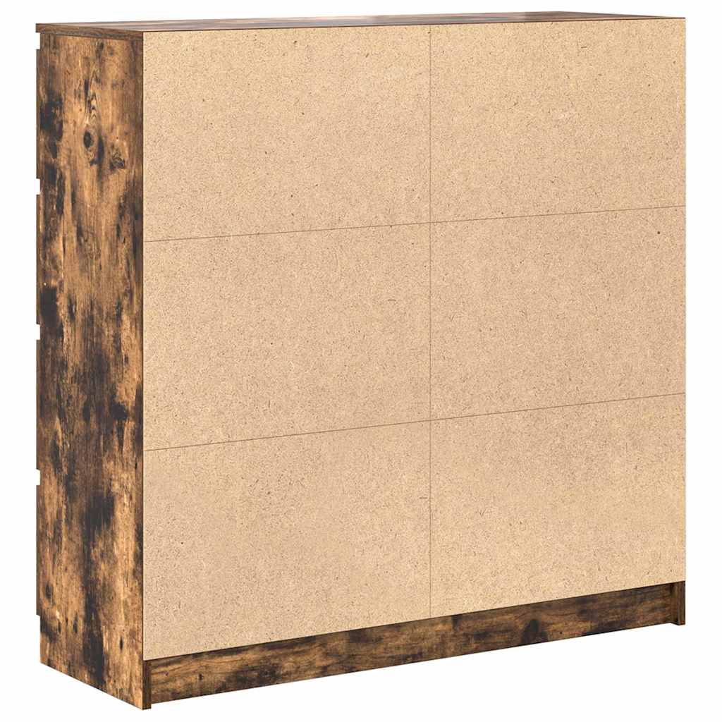 Dressoir 100x35x99 cm bewerkt hout gerookt eikenkleurig is nu te koop bij PeponiXL, paradijselijk wonen!