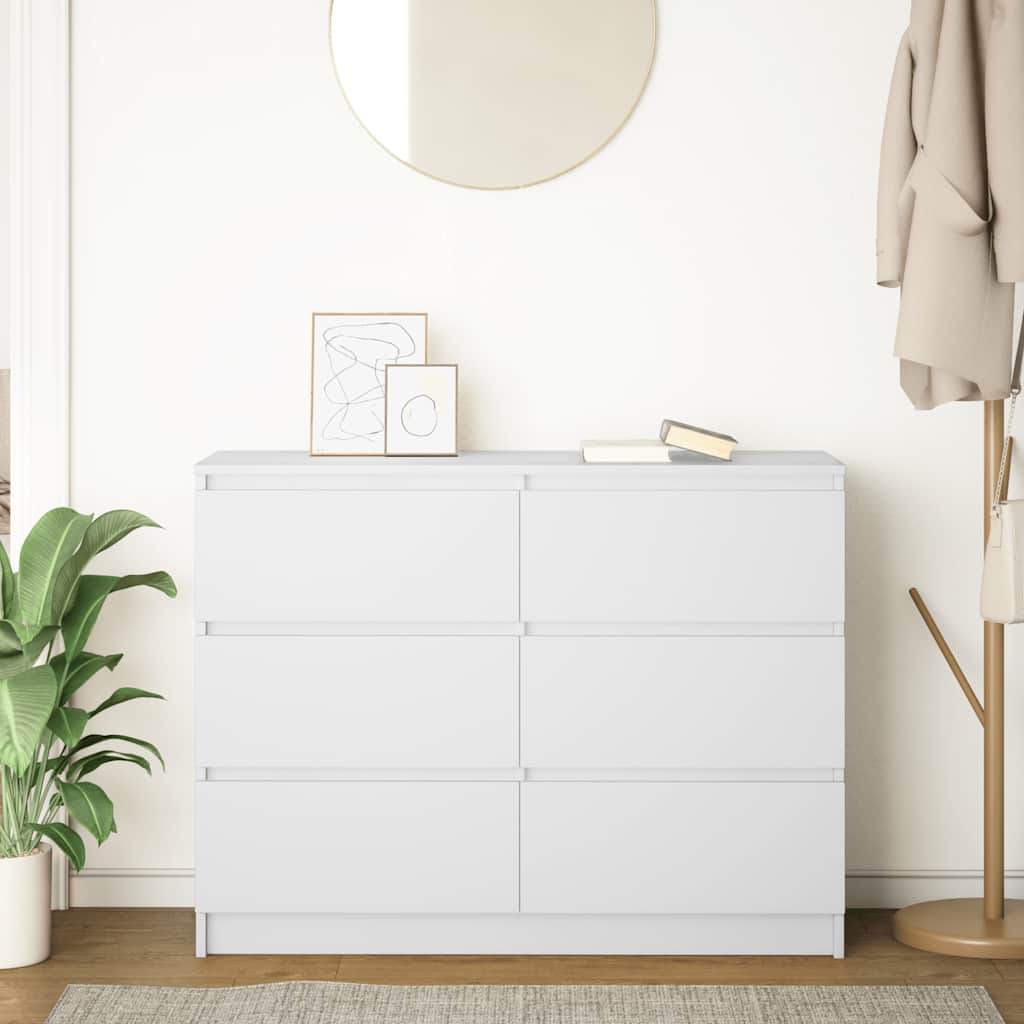 Dressoir 100x35x76 cm spaanplaat wit is nu te koop bij PeponiXL, paradijselijk wonen!