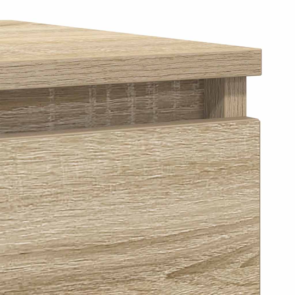Dressoir 100x35x76 cm bewerkt hout sonoma eikenkleurig is nu te koop bij PeponiXL, paradijselijk wonen!