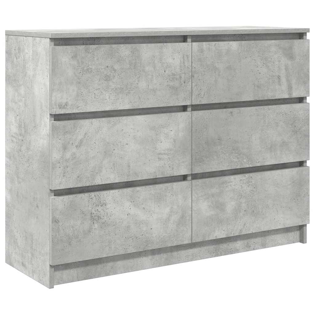 Dressoir 100x35x76 cm spaanplaat betongrijs is nu te koop bij PeponiXL, paradijselijk wonen!