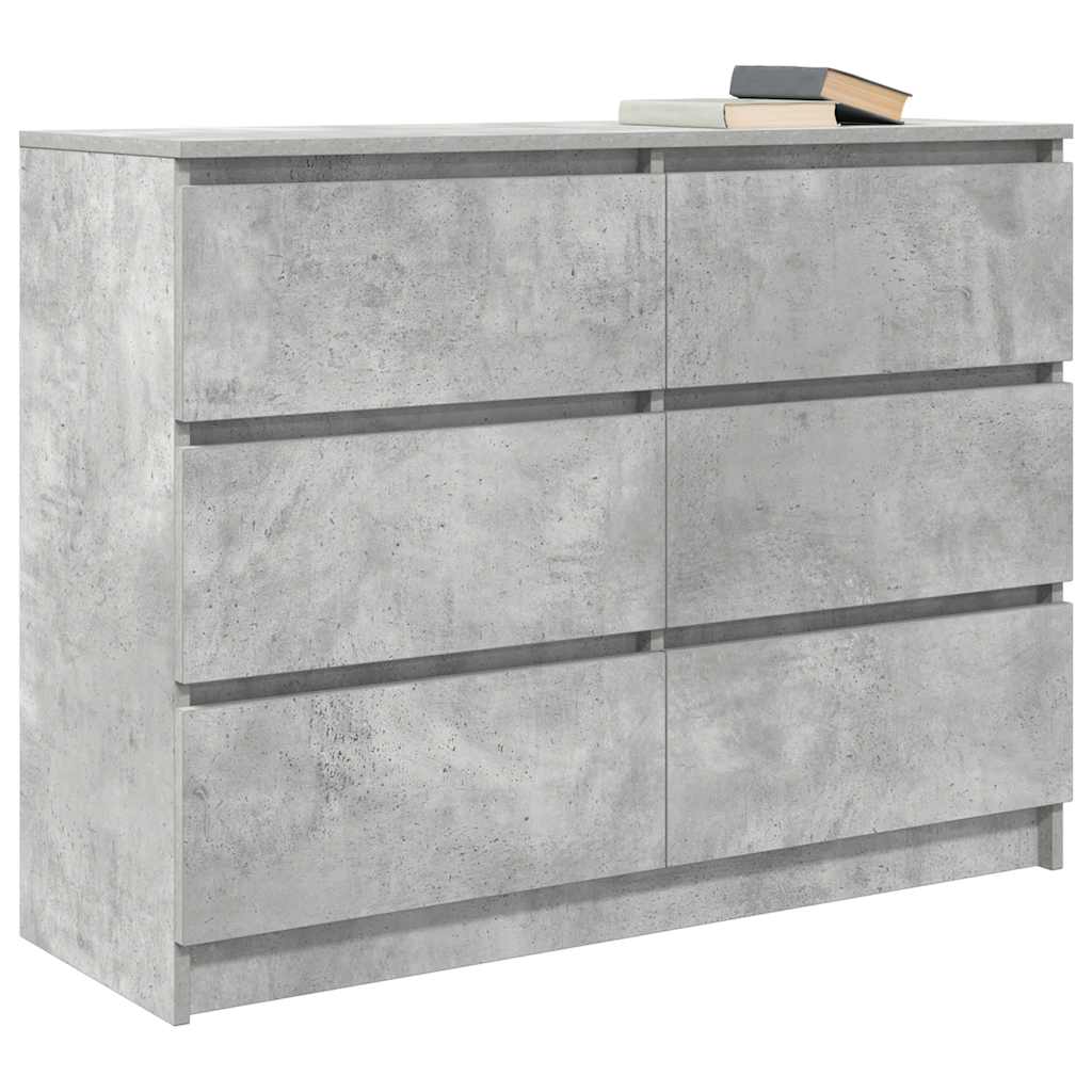 Dressoir 100x35x76 cm spaanplaat betongrijs is nu te koop bij PeponiXL, paradijselijk wonen!