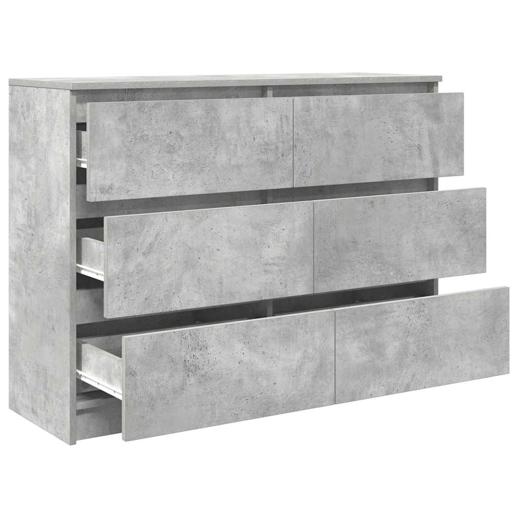 Dressoir 100x35x76 cm spaanplaat betongrijs is nu te koop bij PeponiXL, paradijselijk wonen!