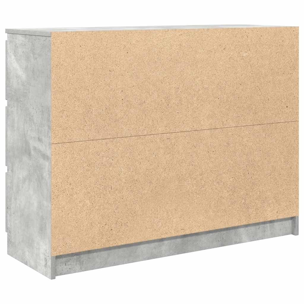 Dressoir 100x35x76 cm spaanplaat betongrijs is nu te koop bij PeponiXL, paradijselijk wonen!