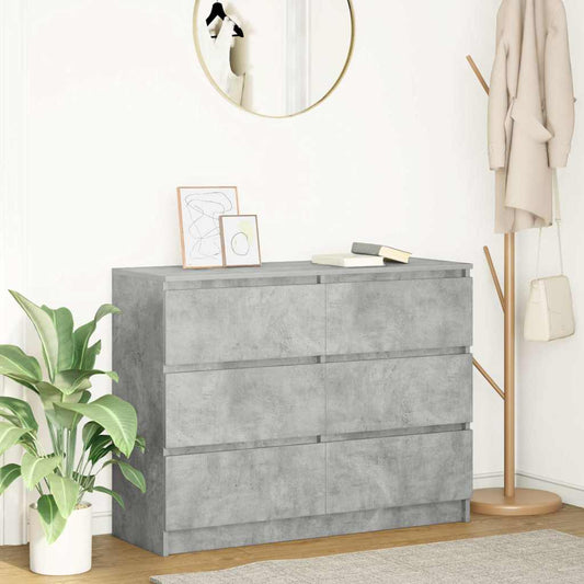 Dressoir 100x35x76 cm spaanplaat betongrijs is nu te koop bij PeponiXL, paradijselijk wonen!