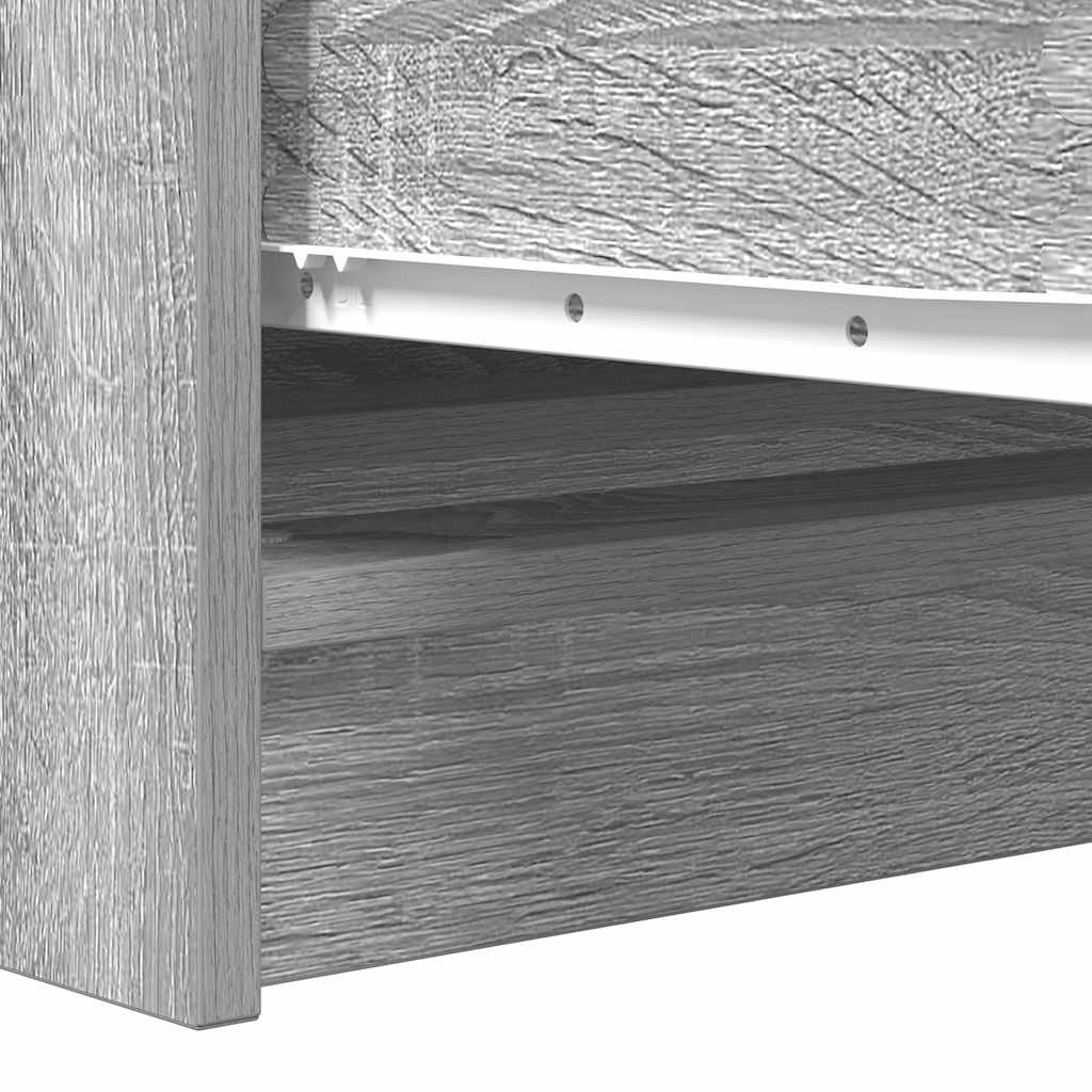 Dressoir 100x35x76 cm bewerkt hout grijs sonoma eikenkleurig is nu te koop bij PeponiXL, paradijselijk wonen!