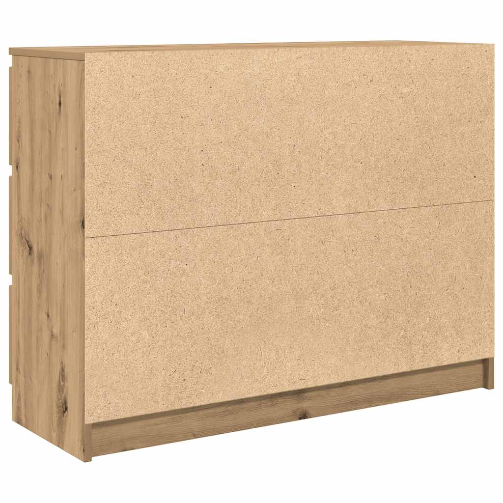Dressoir 100x35x76 cm spaanplaat ambachtelijk eikenkleurig is nu te koop bij PeponiXL, paradijselijk wonen!