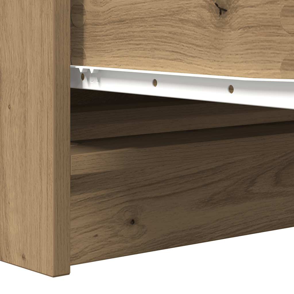 Dressoir 100x35x76 cm spaanplaat ambachtelijk eikenkleurig is nu te koop bij PeponiXL, paradijselijk wonen!