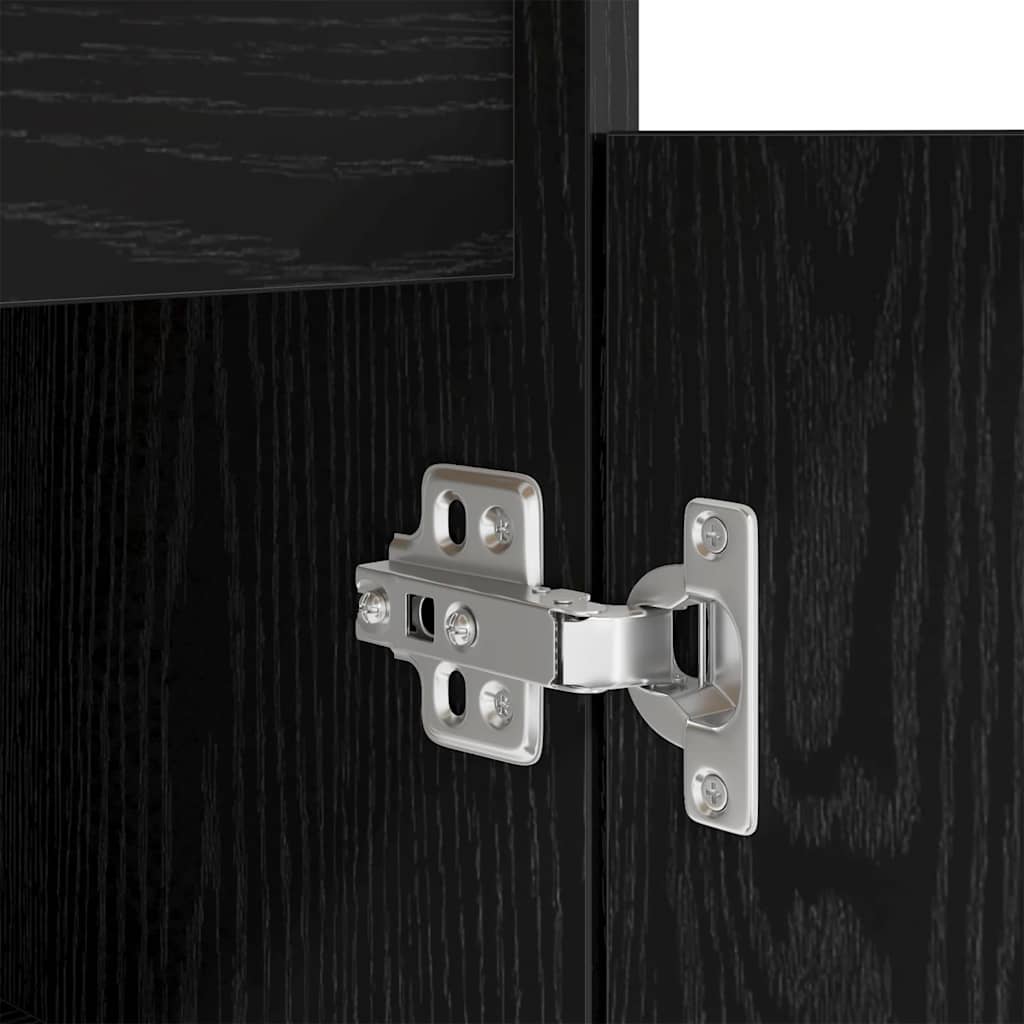 Bureau met lade Zwart eiken 140 x 49 x 76 cm Bewerkt hout is nu te koop bij PeponiXL, paradijselijk wonen!